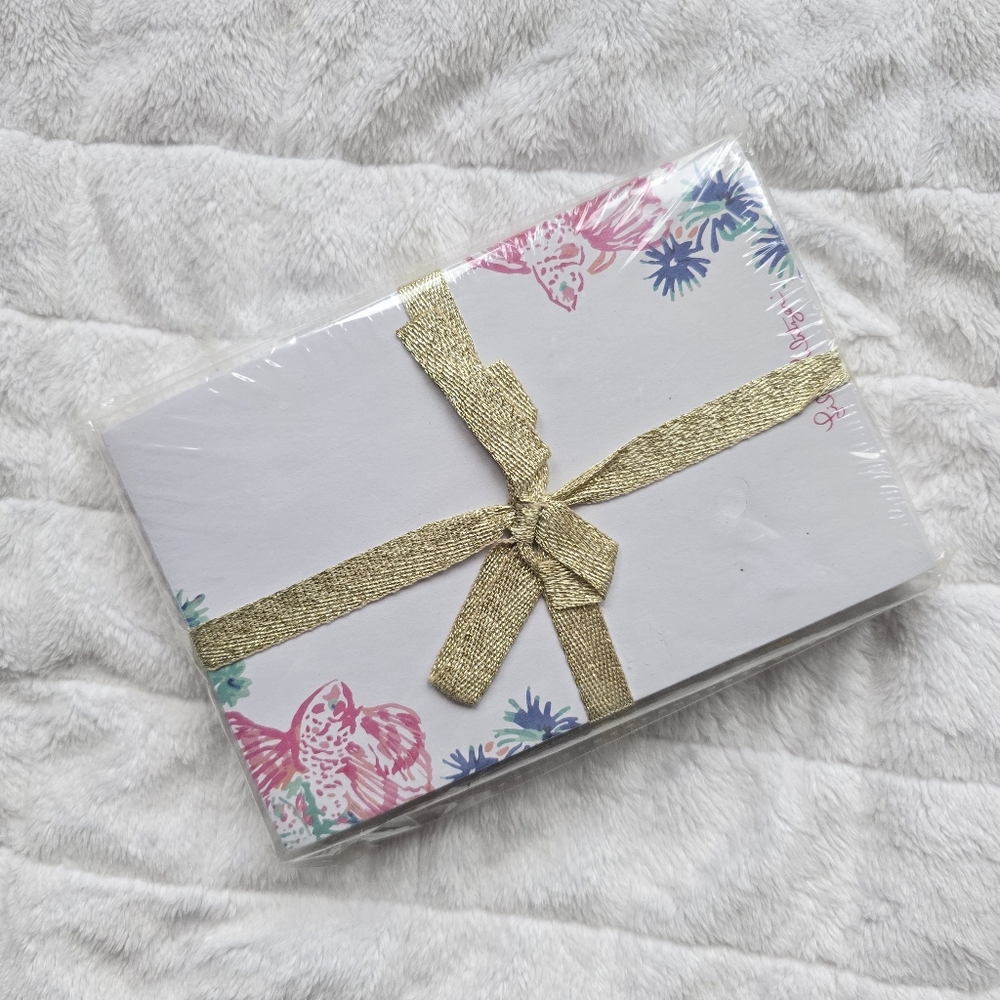 💙HP💙 new Lilly Pulitzer Stationery Set Notepad Office Home Decor Note Pink 175